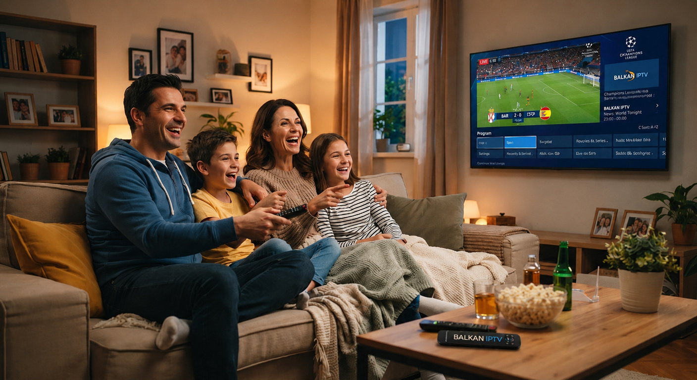 Porodica u dijaspori gleda EX-YU televiziju i fudbalsku utakmicu na Smart TV-u, EXYU IPTV